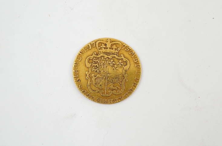 British gold coins, George III, gold guinea, 1775